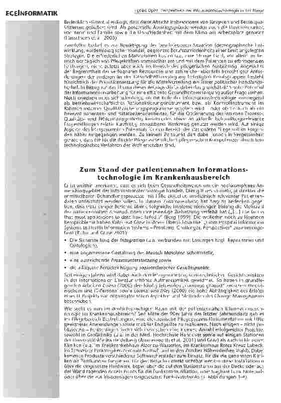 Vorschauseite 3: Perspektiven der Informationstechnologiein der Pflege