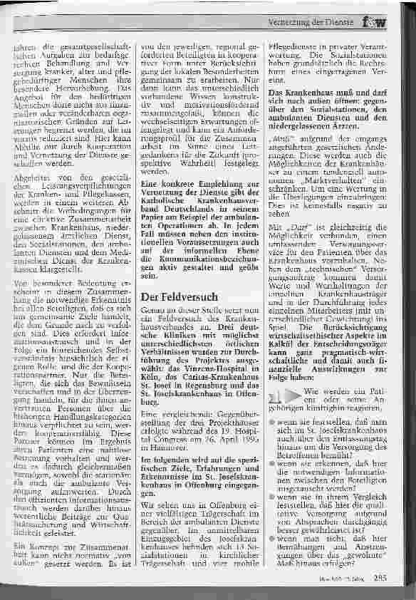 Vorschauseite 2: Vernetzung der Dienste Eine Anund Herausforderung für das Krankenhaus