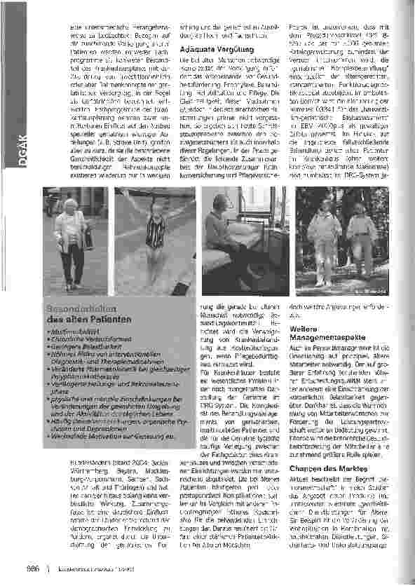 Vorschauseite 2: Rückkehr zur GanzheitlichkeitAuswirkung der demografischen Entwicklungauf das Management von Gesundheitseinrichtungen