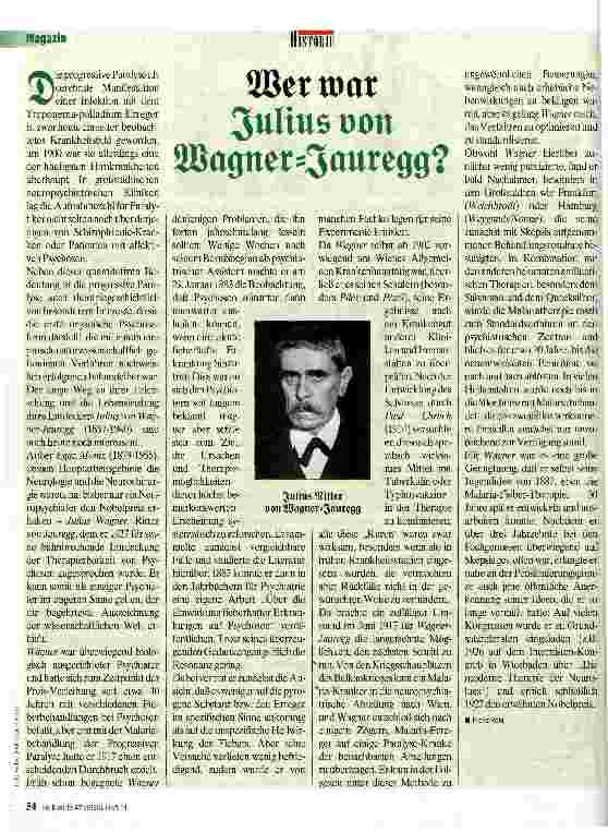 Vorschauseite 1: Wer war Julius von Wagner-Tauregg?