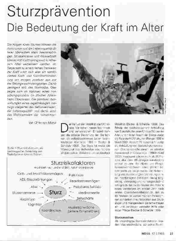 Vorschauseite 1: SturzpräventionDie Bedeutung der Kraft im Alter