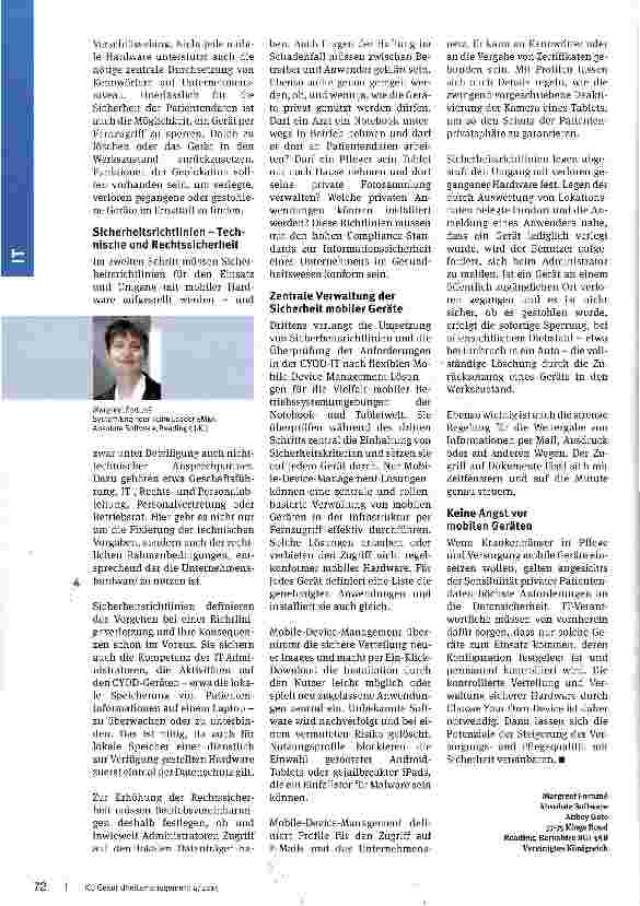 Vorschauseite 2: Therapie zur Risiko-Minimierung: Choose Your Own Device