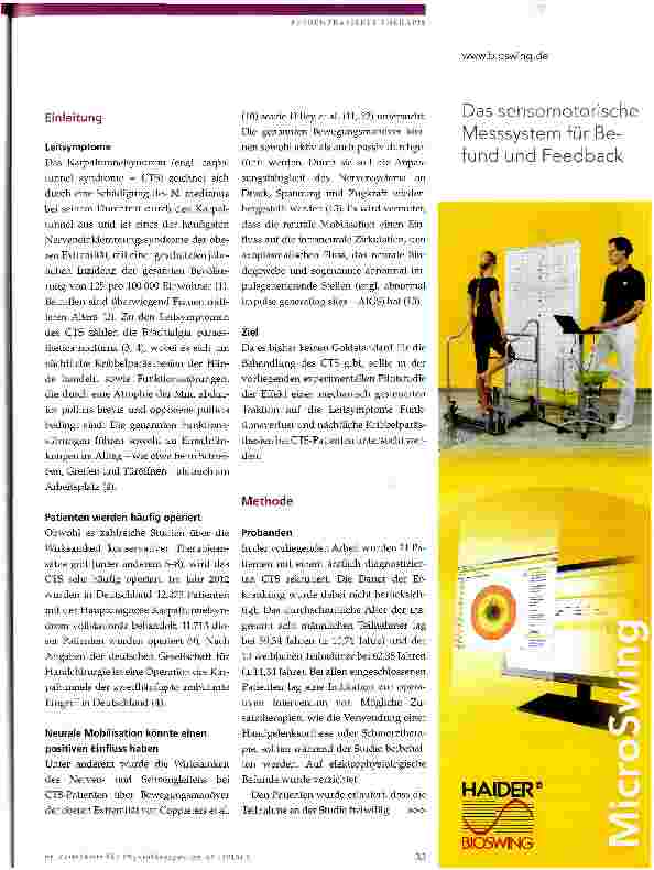 Vorschauseite 2: Effekte einer mechanisch gesteuerten Traktion am Handgelenk bei Karpaltunnelsyndrom
