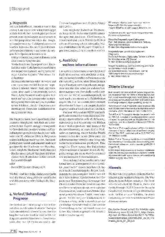 Vorschauseite 2: Information der DGTHG und DGI zu Infektionen mit Mycobacterium chimaera nach Herz-Operationen