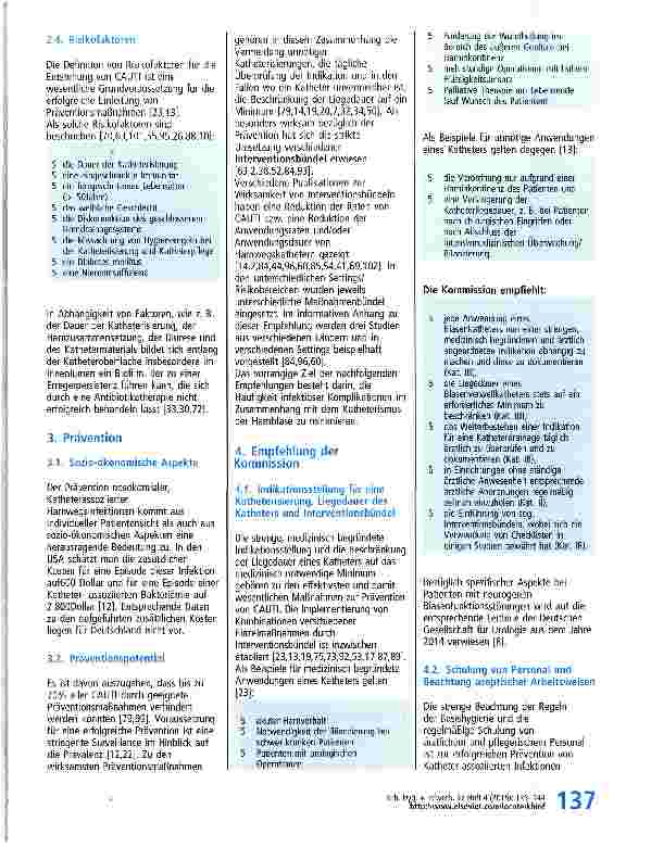 Vorschauseite 3: Prävention und Kontrolle Katheterassoziierter Harnwegsinfektionen