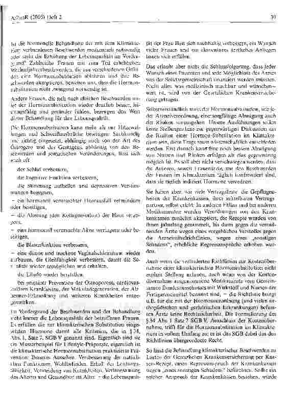 Vorschauseite 2: Medikamente für die Lebensqualität, gegen Alters-Krankheiten und wegen der Lebensführung nur noch für Selbstzahler?Am Beispiel der Hormon-Ersatz-Therapie
