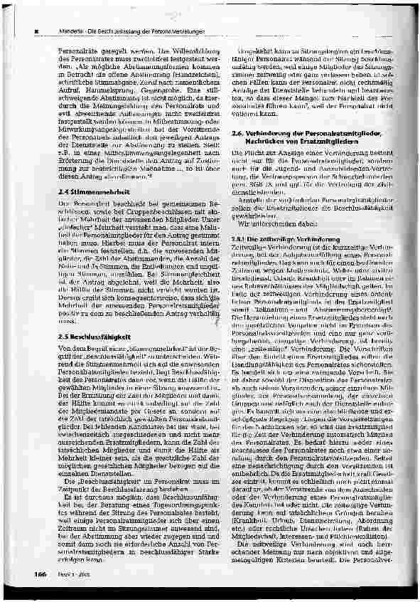 Vorschauseite 3: Die Beschlussfassung der Personalvertretungen