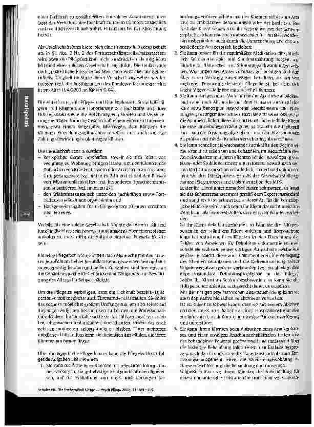 Vorschauseite 2: Die freiberuflich tätige Pflegefachkraft -ein neues Berufsbild?