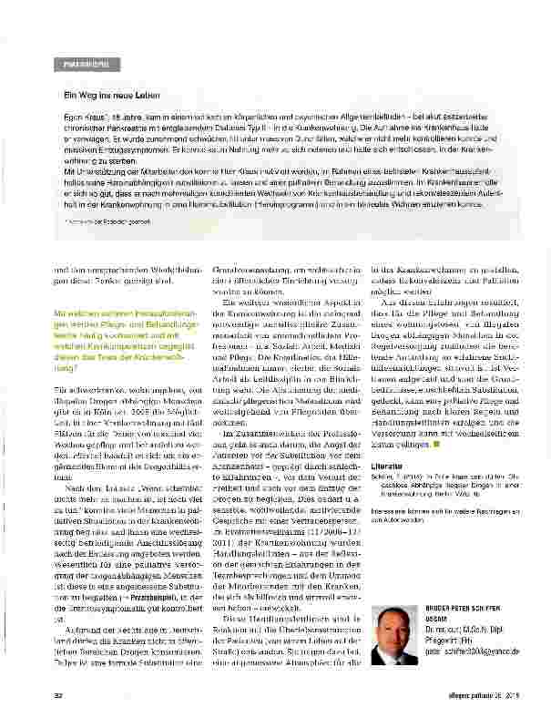 Vorschauseite 3: Palliativversorgung für drogenabhängige, obdachlose Menschen