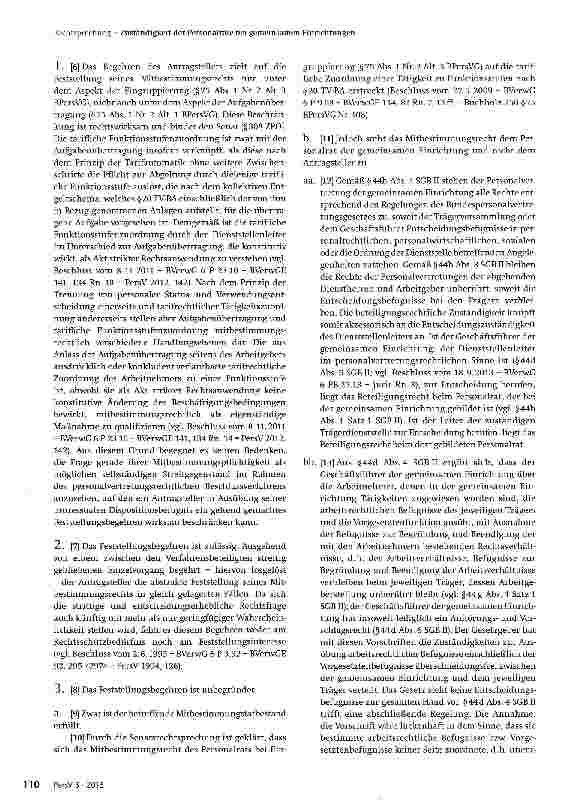 Vorschauseite 3: Zuständigkeit der Personalräte bei gemeinsamen Einrichtungen