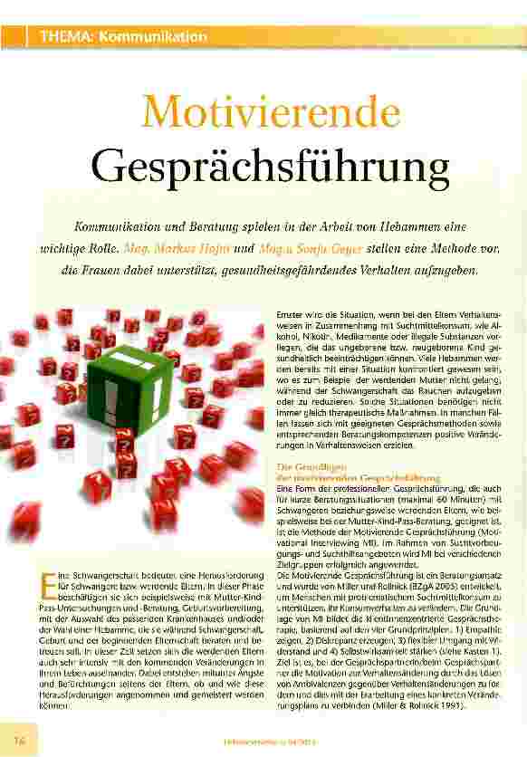 Vorschauseite 1: Motivierende Gesprächsführung