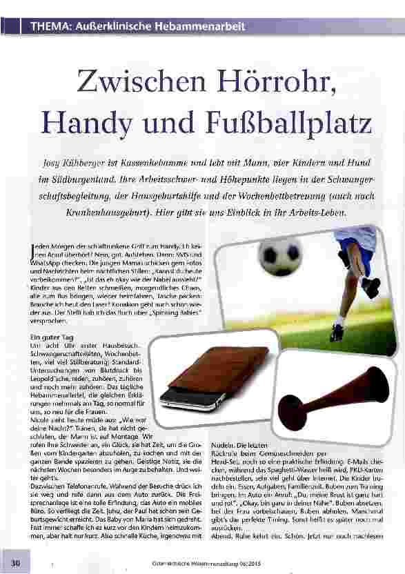 Vorschauseite 1: Zwischen Hörrohr, Handy und Fußballplatz