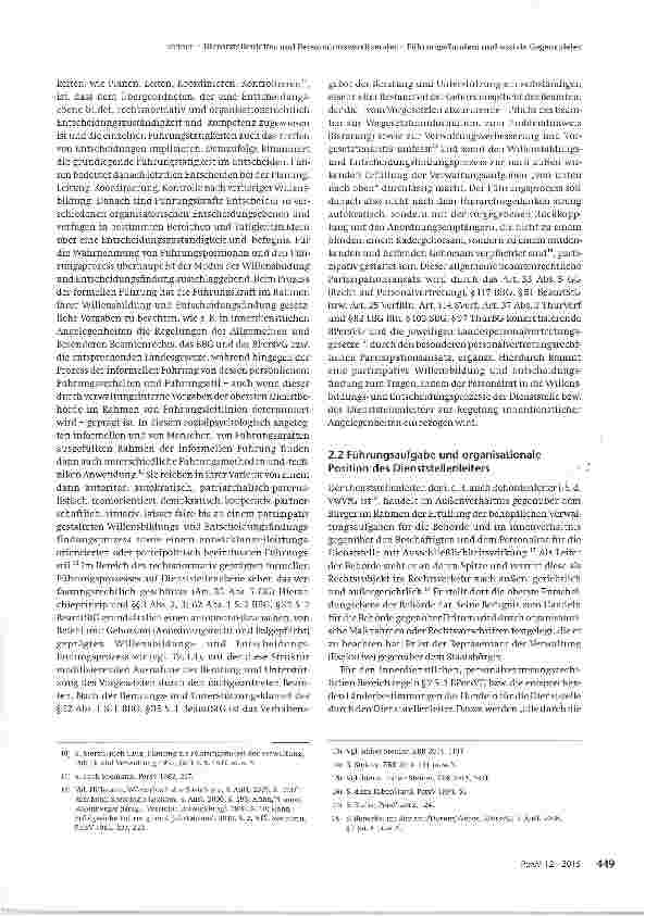 Vorschauseite 3: Dienststellenleiter und Personalratsvorsitzender -Führungs-Tandem und soziale Gegenspieler