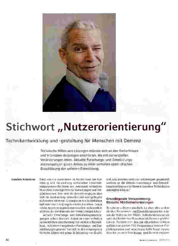 Vorschauseite 1: Stichwort Nutzerorientierung