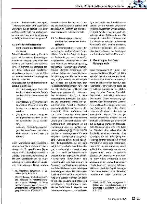 Vorschauseite 2: Case Management in der Perspektive der Leistungsträger