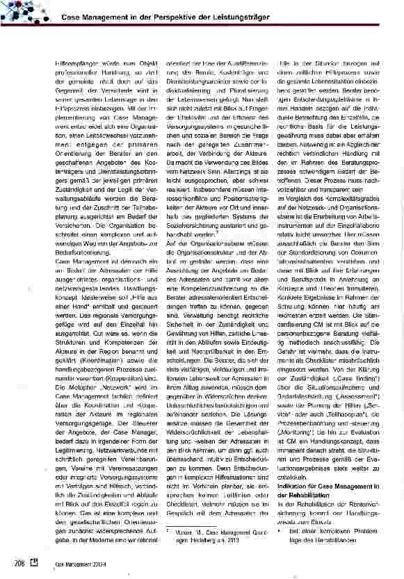 Vorschauseite 3: Case Management in der Perspektive der Leistungsträger