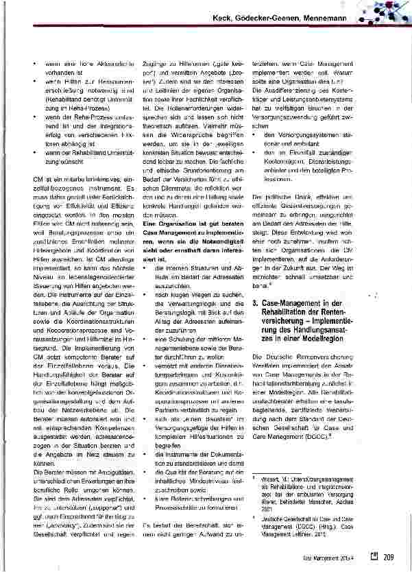 Vorschauseite 4: Case Management in der Perspektive der Leistungsträger