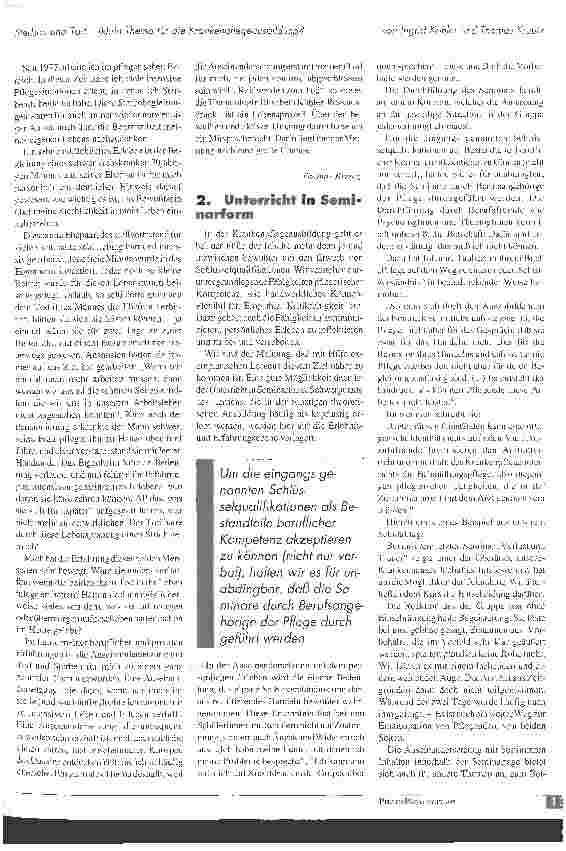Vorschauseite 2: Sterben und Tod (k)ein Thema für die Krankenpflegeausbildung?