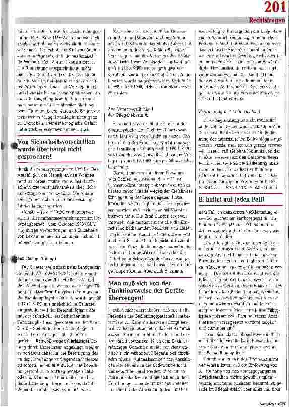 Vorschauseite 2: Vorsicht geboten Haften Altenpfleger für defekte Geräte?