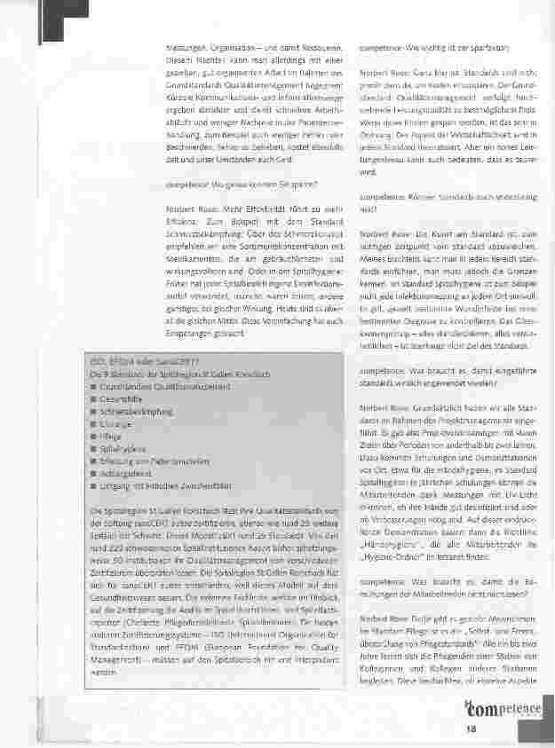 Vorschauseite 2: Von Qualitätsstandards profitieren Patienten und Spital