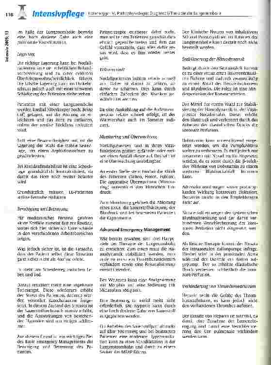 Vorschauseite 5: Pathophysiologie: Diagnostik/Therapie der Lungenembolie