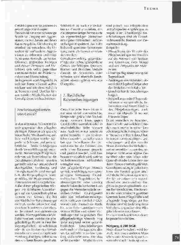 Vorschauseite 2: Erscheinungsformen von Gewalt und Gewaltprävention in pflegenden Beziehungen