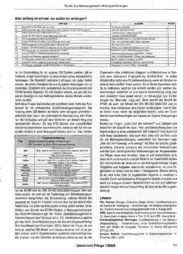 Vorschauseite 2: Qualitätsmanagement in Bildungseinrichtungen des Gesundheitswesens