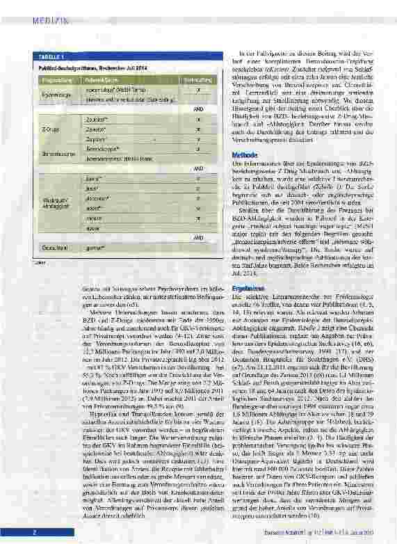 Vorschauseite 2: Probleme der Dauertherapie mit Benzodiazepinen und verwandten Substanzen