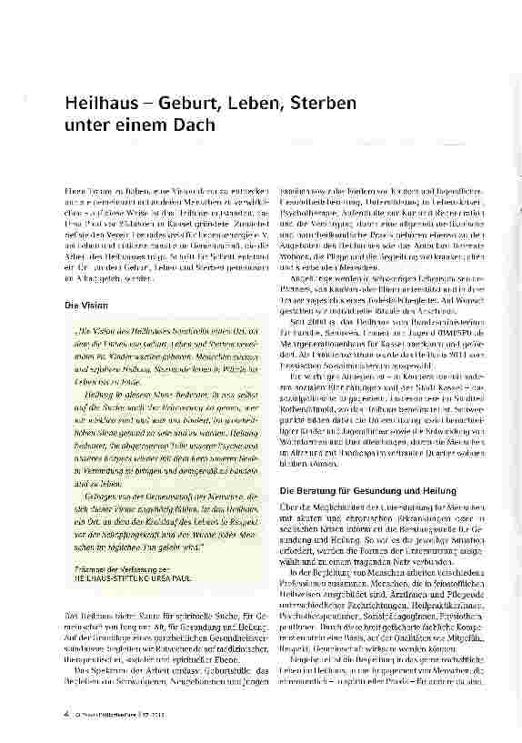 Vorschauseite 1: Heilhaus - Geburt, Leben, Sterben unter einem Dach