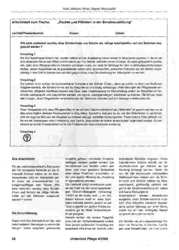 Vorschauseite 3: Meinungsbildeine Methode zur Verbesserung der Kommunikationskompetenz im Unterricht