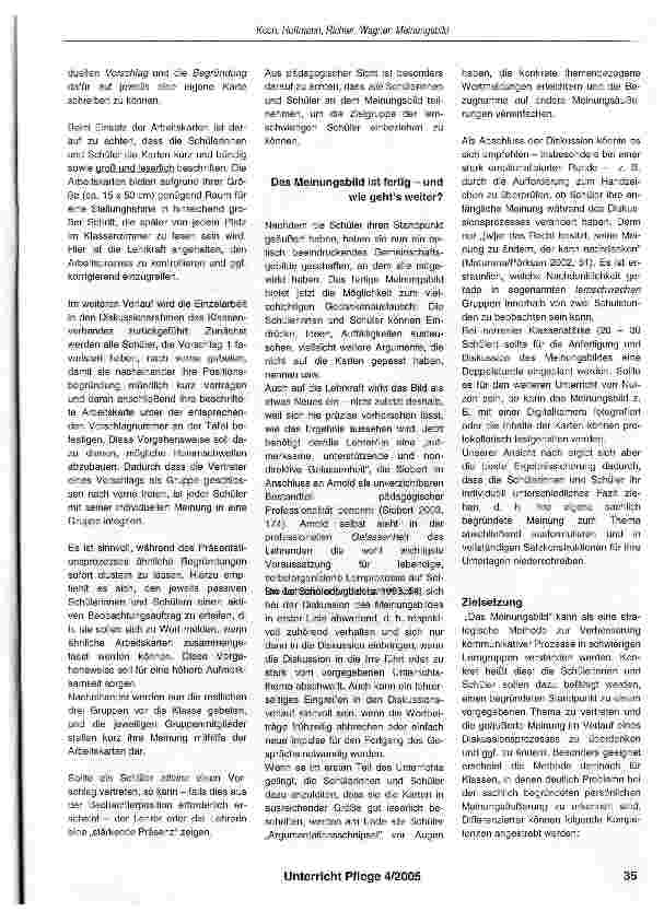 Vorschauseite 4: Meinungsbildeine Methode zur Verbesserung der Kommunikationskompetenz im Unterricht
