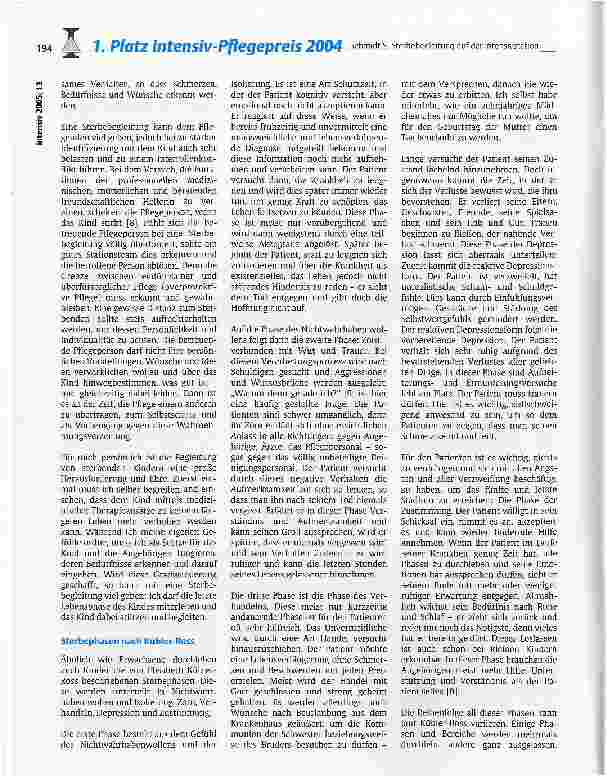 Vorschauseite 3: Sterbebegleitung auf der Pädiatrischen Intensivstation