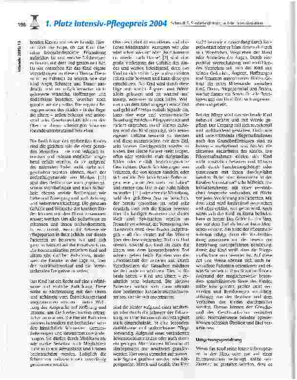 Vorschauseite 5: Sterbebegleitung auf der Pädiatrischen Intensivstation