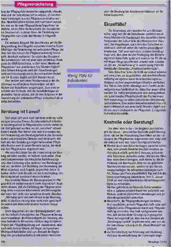 Vorschauseite 2: Satt, sauber, total erfaßt? Macht und Verantwortung der Medizin in der Pflegeversicherung