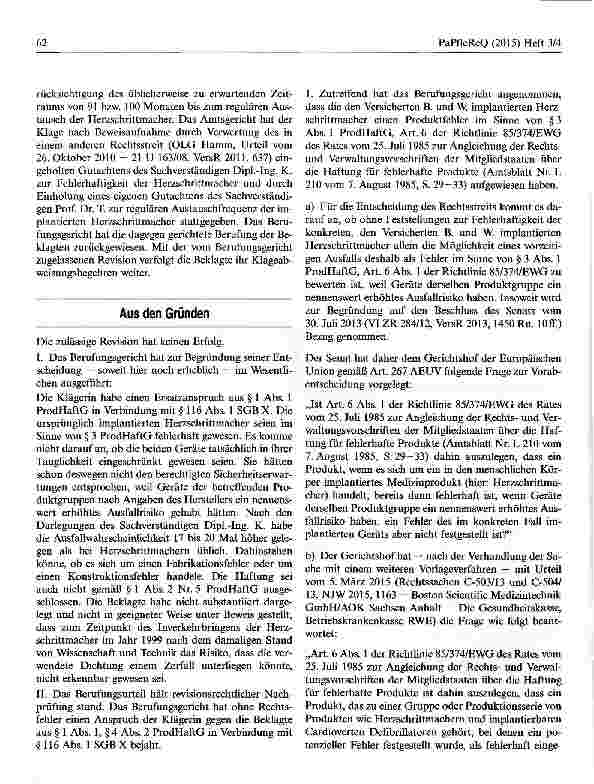 Vorschauseite 3: Fehlerhafte Herzschrittmacher