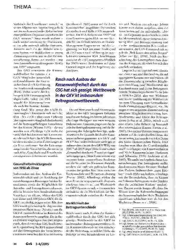 Vorschauseite 3: GKV-Finanzarchitektur als Eckpfeiler der Wettbewerbsordnung: Stand und Weiterentwicklung