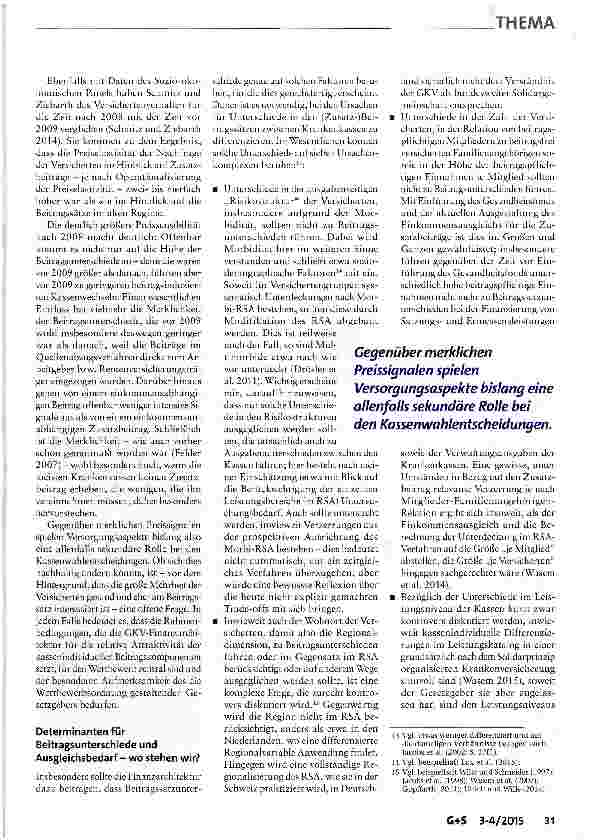 Vorschauseite 4: GKV-Finanzarchitektur als Eckpfeiler der Wettbewerbsordnung: Stand und Weiterentwicklung