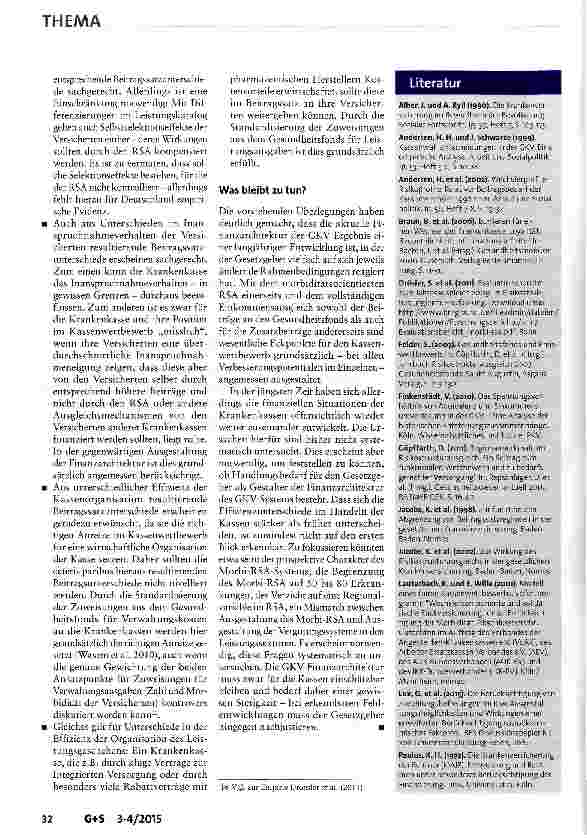 Vorschauseite 5: GKV-Finanzarchitektur als Eckpfeiler der Wettbewerbsordnung: Stand und Weiterentwicklung