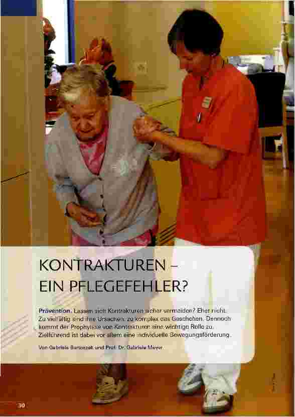 Vorschauseite 1: KONTRAKTUREN -EIN PFLEGEFEHLER?