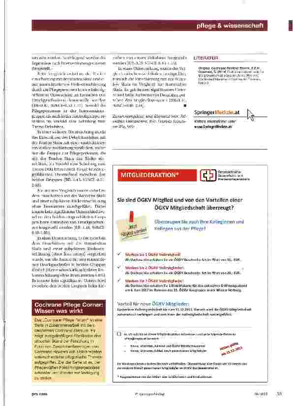 Vorschauseite 2: Cochrane Pflege Forum