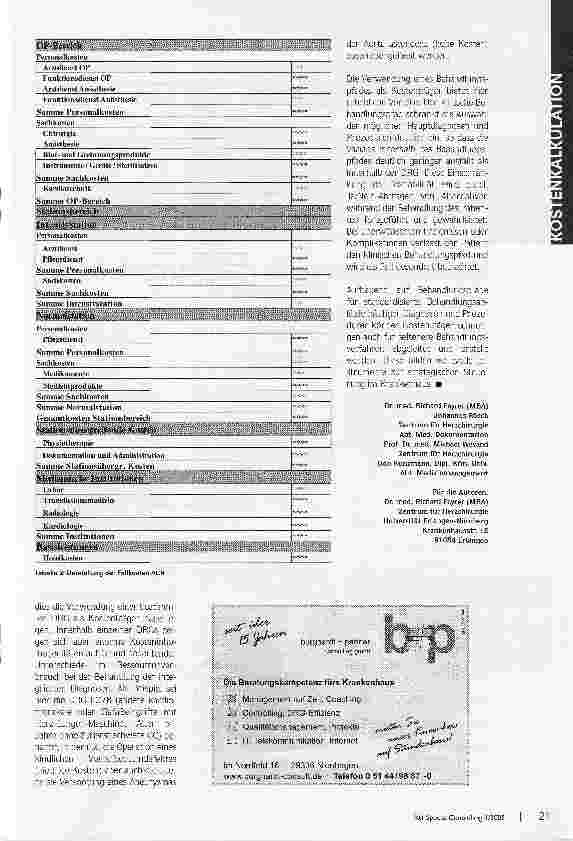 Vorschauseite 5: Optimierte Kostenkalkulation. Kostenträgerrechnungauf der Basis eines klinischen Behandlungspfades