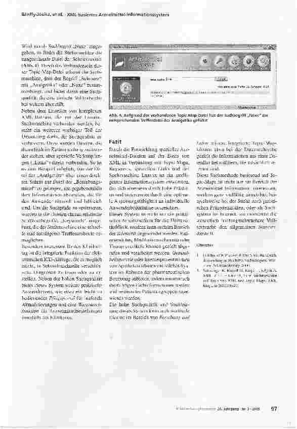 Vorschauseite 3: Entwicklung eines XML-basierten elektronischen Arzneimittel-Informationssystems mit Topic-Maps