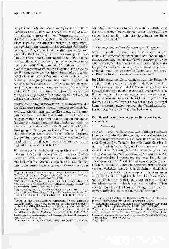 Vorschauseite 5: Lockerung des Mehrund Fremdbesitzverbots von Apotheken im Lichte des Grundgesetzes und der Grundfreiheiten des EG-Vertrags