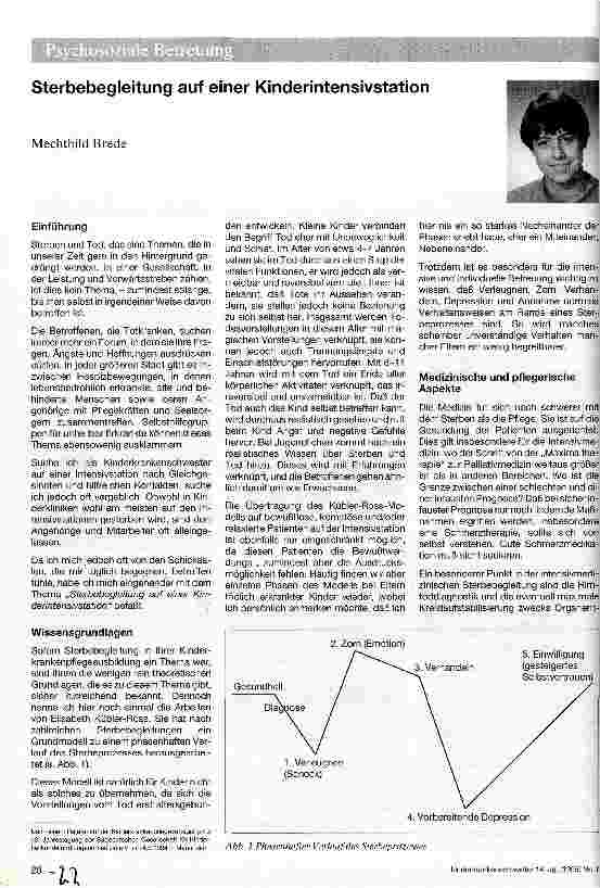 Vorschauseite 1: Sterbebegleitung auf einer Kinderintensivstation