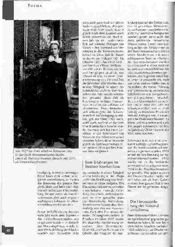 Vorschauseite 3: AstaStreffer (1895-1984)Die erste Unterrichtsschwester im Evangelischen Diakonieverein