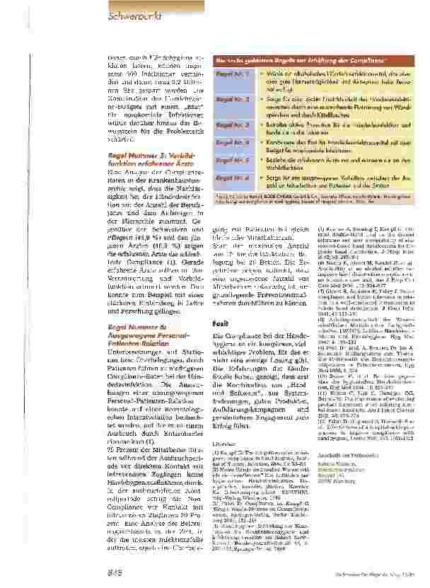 Vorschauseite 5: Für mehr Compliance bei der Händehygiene