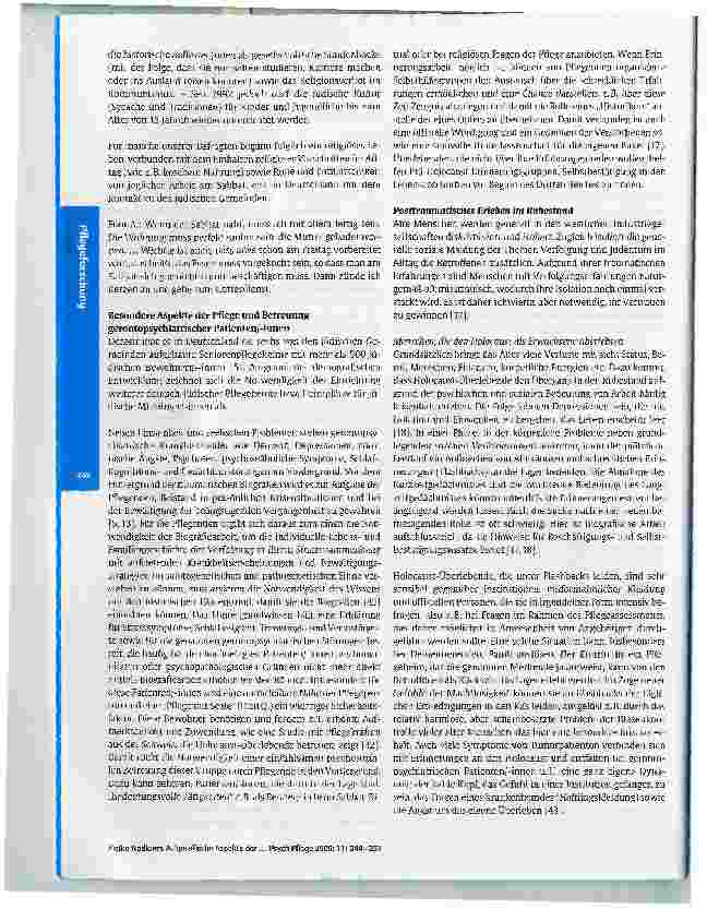Vorschauseite 5: Spezifische Aspekte der gerontopsychiatrischen Pflegeund Betreuung von jüdischen Menschenmit Verfolgungserfahrungen