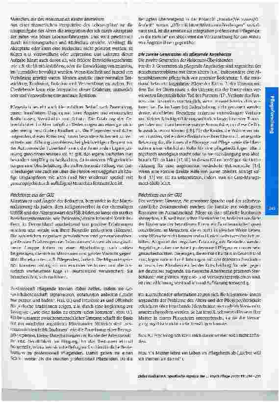 Vorschauseite 6: Spezifische Aspekte der gerontopsychiatrischen Pflegeund Betreuung von jüdischen Menschenmit Verfolgungserfahrungen