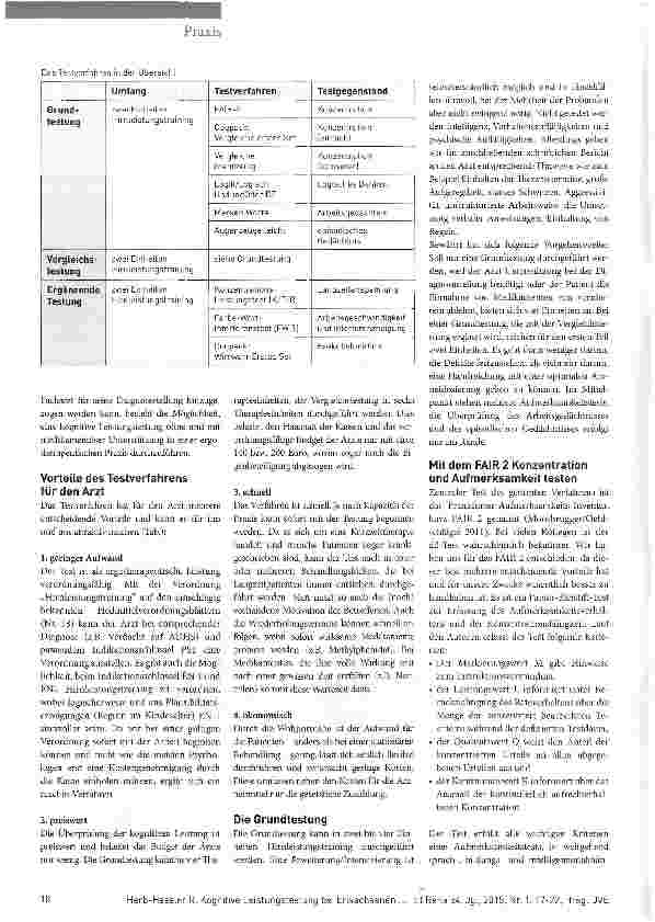 Vorschauseite 2: Wie sich einschlägige Medikamente auf das Leistungsverhalten auswirken Kognitive Leistungstestung bei Erwachsenen mit AD(H)S