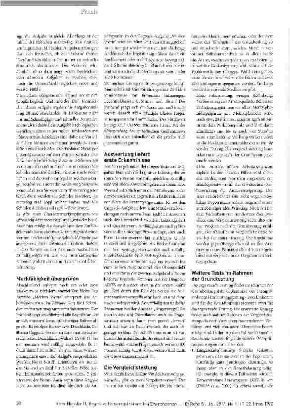 Vorschauseite 4: Wie sich einschlägige Medikamente auf das Leistungsverhalten auswirken Kognitive Leistungstestung bei Erwachsenen mit AD(H)S
